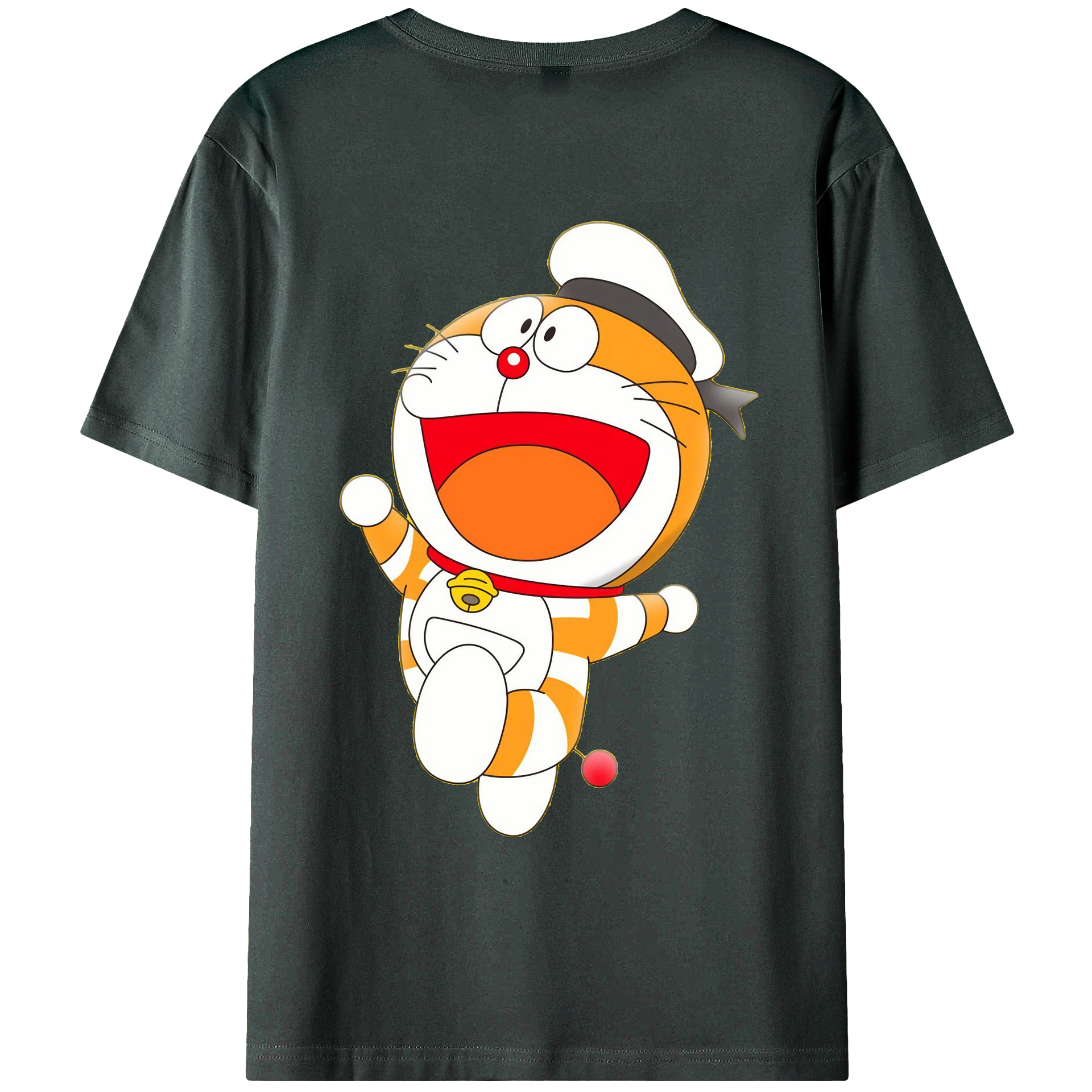 （画像用） ドラえもん Doraemon 綿100％ メンズ半袖Tシャツ（バックプリント） 通気性